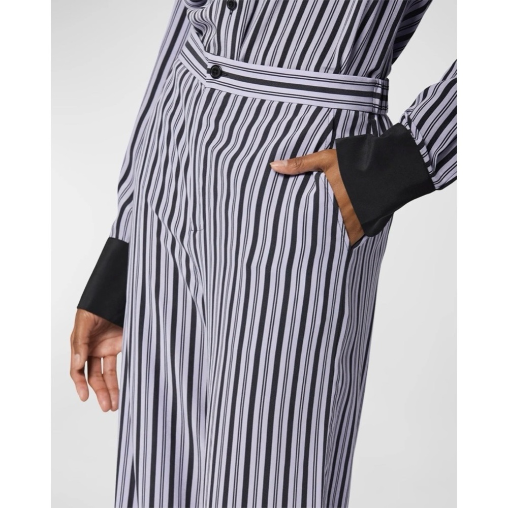 NEW Equipment Aeslin Striped Silk Trousers Lavender - Picture 2 of 9